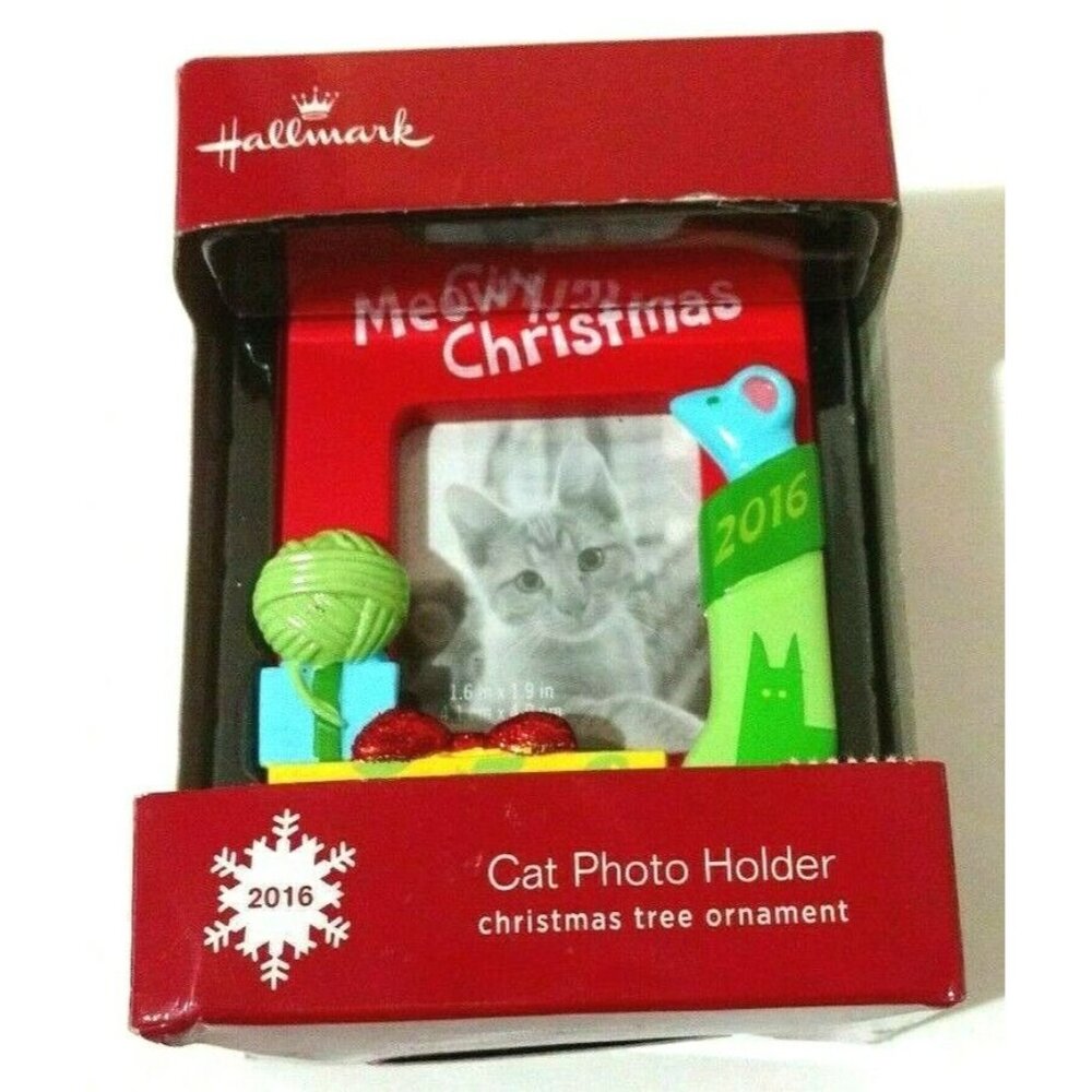 Hallmark Meowy Christmas‎ Cat Photo Holder Ornament